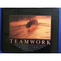 Framed Motivational Poster "Teamwork", 30 x 24